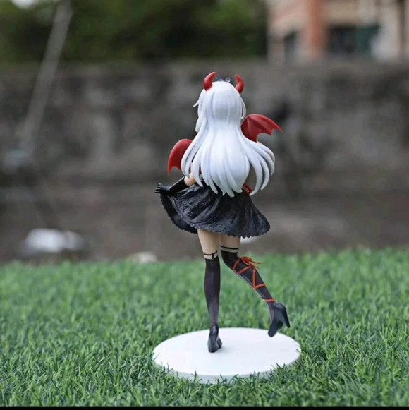 Demon kawaii tail dress anime manga black red cute girl figure long hair accesso - Picture 2 of 8